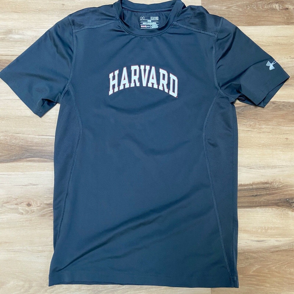 Harvard University Shirt Mens Small Heatgear‎ Fitted Crewneck Activewear